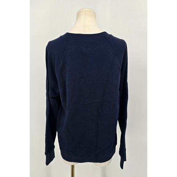 J.Crew Sequin Leopard Crewneck Sweatshirt – Navy - Medium - Picture 3 of 7